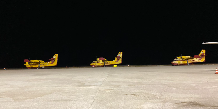 Αεροδρόμιο Αλεξανδρούπολης: Τα Canadair [CL-415] έτοιμα για την αυριανή “μάχη με τις φλόγες
