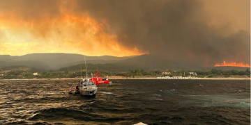 Στις φλόγες Δίκελλα & Μεσημβρία – Απεγκλωβίστηκαν διά θαλάσσης 43 άτομα [photos]