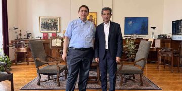 Συνάντηση εργασίας του Προέδρου του Συνδέσμου Βιοτεχνιών – Βιομηχανιών με τον Υφυπουργό Εσωτερικών (τομέα Μακεδονίας και Θράκης), κ. Γκιουλέκα 