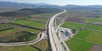 Τμήμα του υπό κατασκευή οδικού άξονα Δράμας – Αμφίπολης