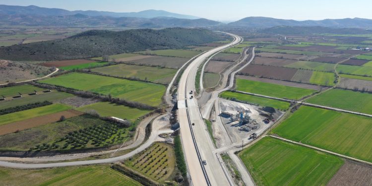 Τμήμα του υπό κατασκευή οδικού άξονα Δράμας – Αμφίπολης