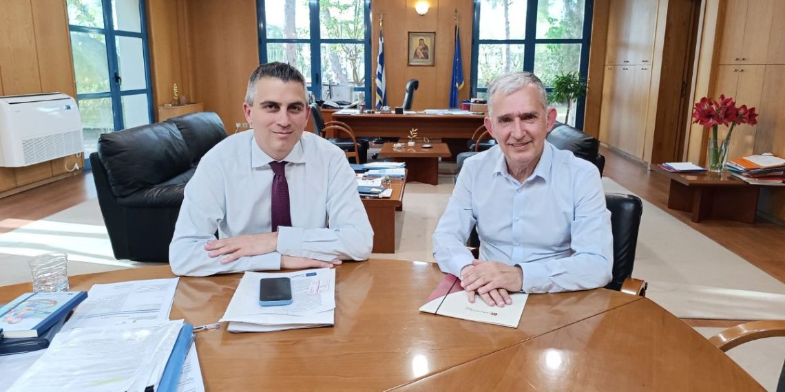 Στέφανος Γεωργιάδης, Πρόεδρος Επιμελητηρίου Δράμας, συμμετοχή στη συνάντηση για την πρόοδο του έργου Άξονα Δράμας – Αμφίπολης.