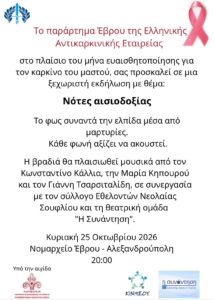 Νότες αισιοδοξίας στην Αλεξανδρούπολη για τον καρκίνο του μαστού